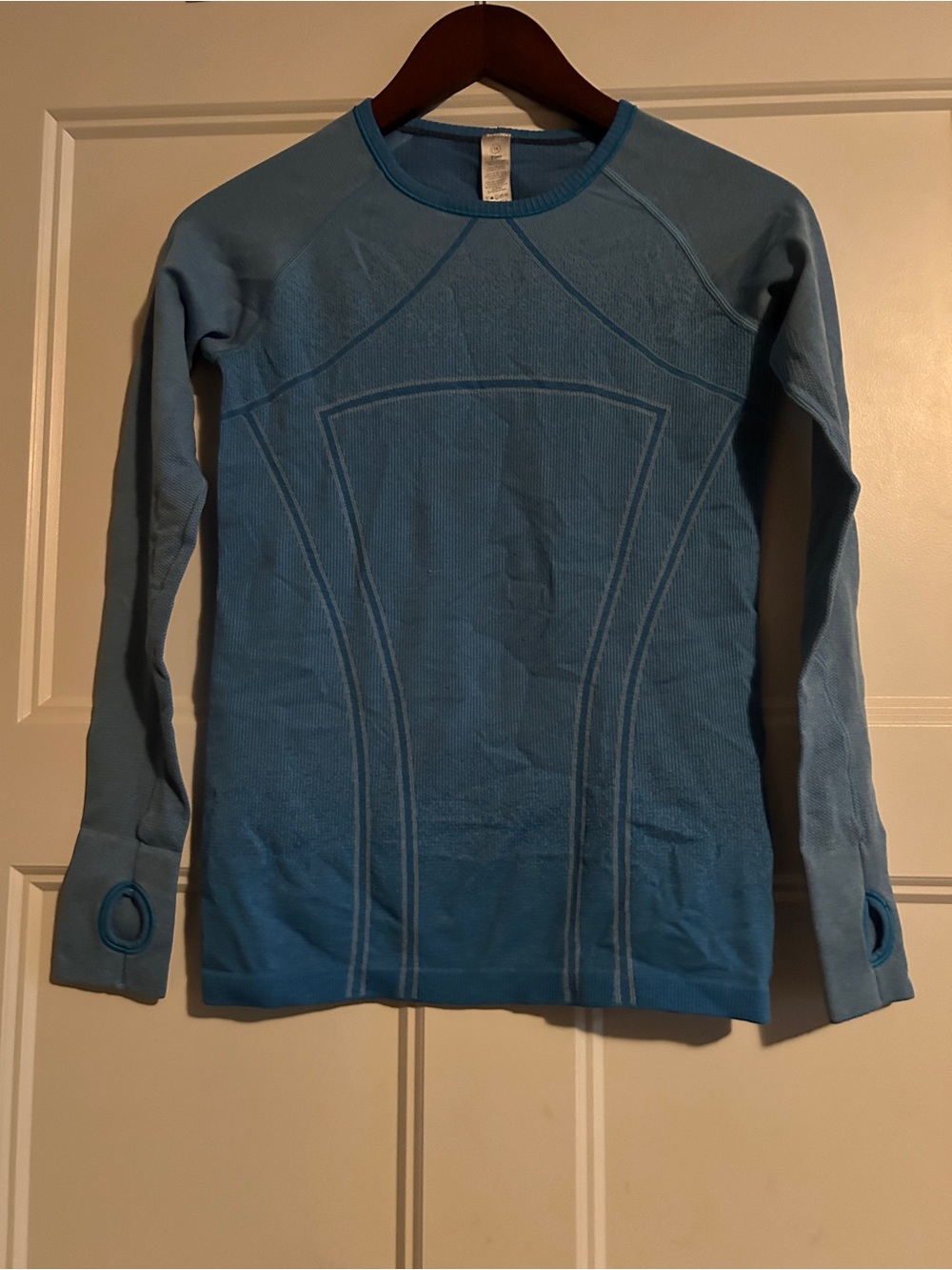 Ivivva Girls Long Sleeve Light Blue Performance Top
